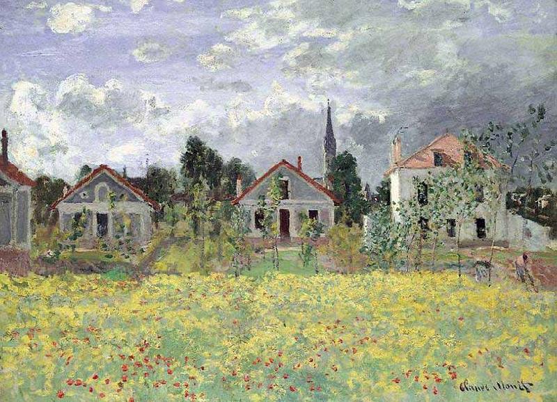 Claude Monet Maisons dArgenteuil Norge oil painting art